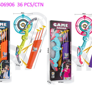 Bow and arrow game with a box