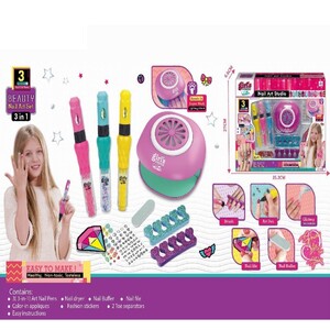 Nail Polish in Various Shapes and a Battery-Operated Cooling Device